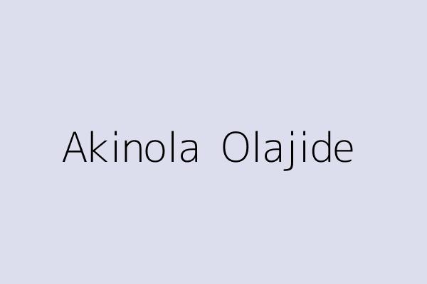 Akinola  Olajide 